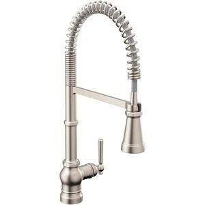 Moen Weymouth S73104SRS Pre-Rinse Spring Kitchen Faucet Spot Resist Stainless